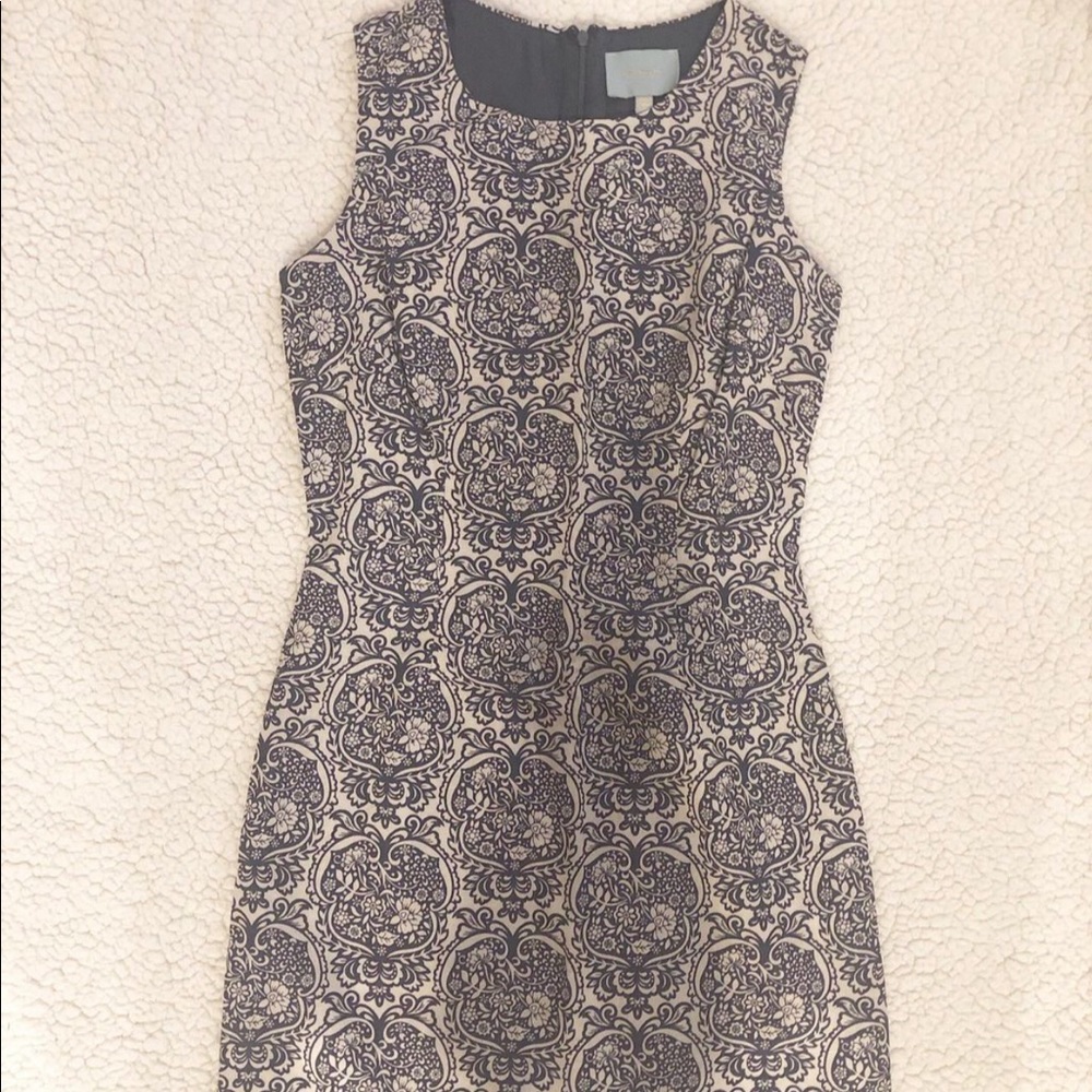 Blue and white dress
